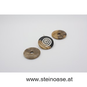 1 Stk. Donut 40mm Holz versteinert